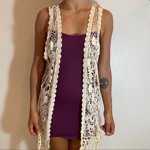 Long Knit Vest Shrug